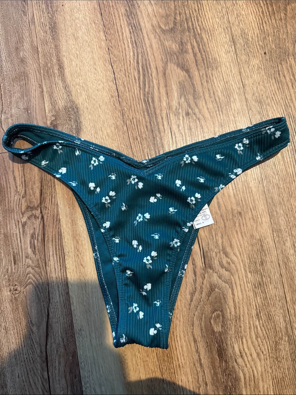 Hollister Dark Teal Floral Bikini Bottoms